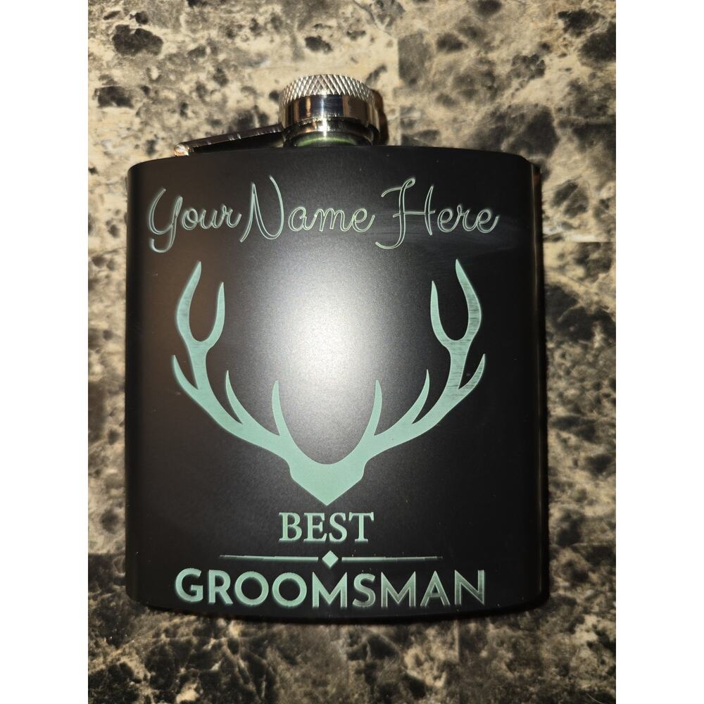 Groomsman Flask Customizable Add Your Name And We'll Fill Your Order. - Picture 1 of 5